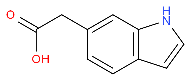 2-(1H-indol-6-yl)acetic acid_分子结构_CAS_39689-58-2