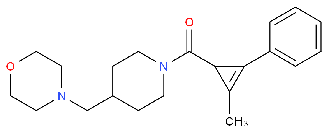 4-({1-[(2-methyl-3-phenyl-2-cyclopropen-1-yl)carbonyl]-4-piperidinyl}methyl)morpholine_分子结构_CAS_)