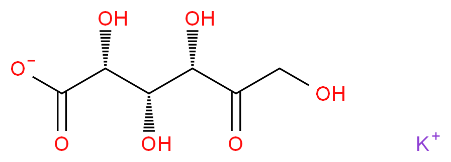 potassium (2R,3S,4S)-2,3,4,6-tetrahydroxy-5-oxohexanoate_分子结构_CAS_91446-96-7