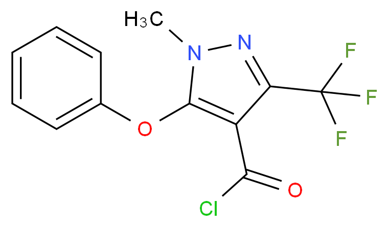 1-methyl-5-phenoxy-3-(trifluoromethyl)-1H-pyrazole-4-carbonyl chloride_分子结构_CAS_921939-09-5)