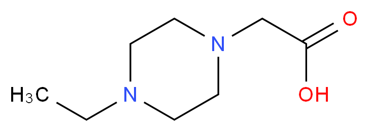 2-(4-ethylpiperazin-1-yl)acetic acid_分子结构_CAS_672285-91-5
