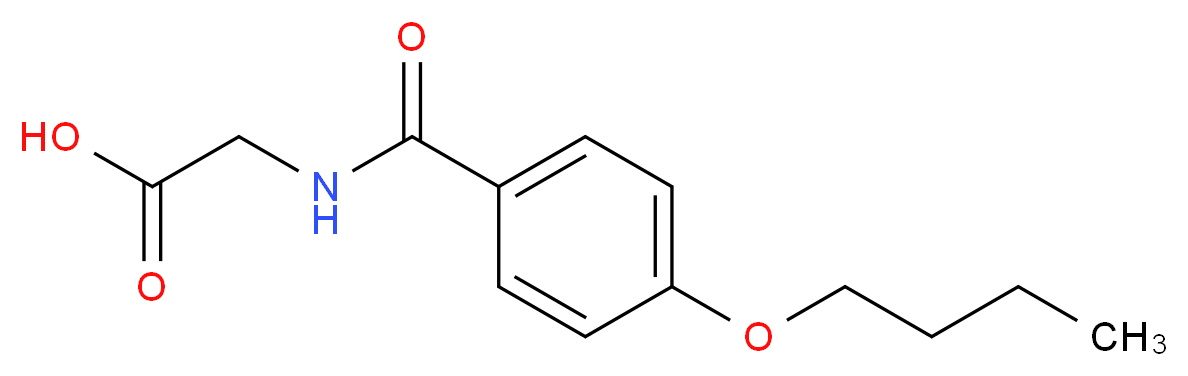 (4-Butoxy-benzoylamino)-acetic acid_分子结构_CAS_51220-55-4)