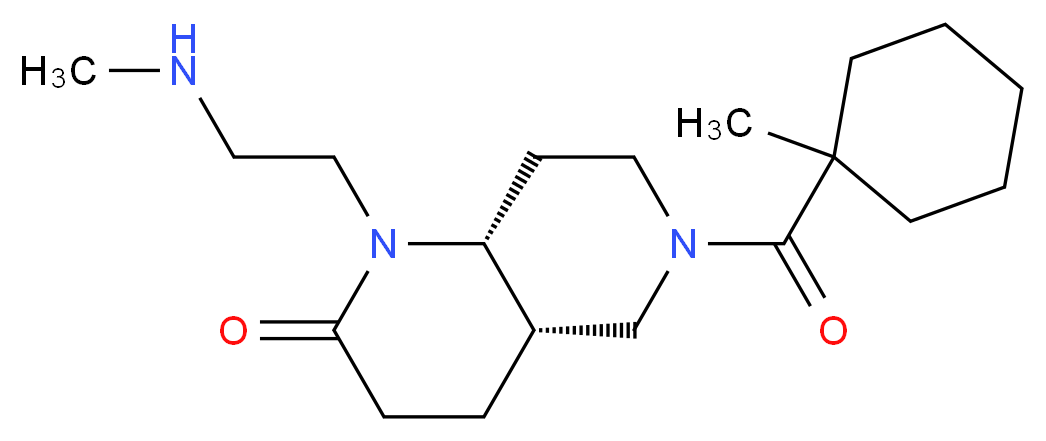 (4aS*,8aR*)-1-[2-(methylamino)ethyl]-6-[(1-methylcyclohexyl)carbonyl]octahydro-1,6-naphthyridin-2(1H)-one_分子结构_CAS_)