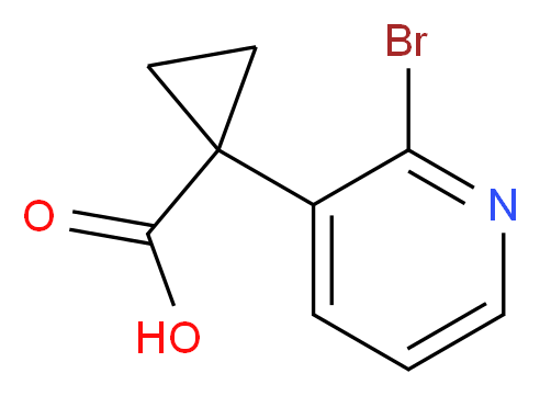 1-(2-bromopyridin-3-yl)cyclopropanecarboxylic acid_分子结构_CAS_1060811-46-2)