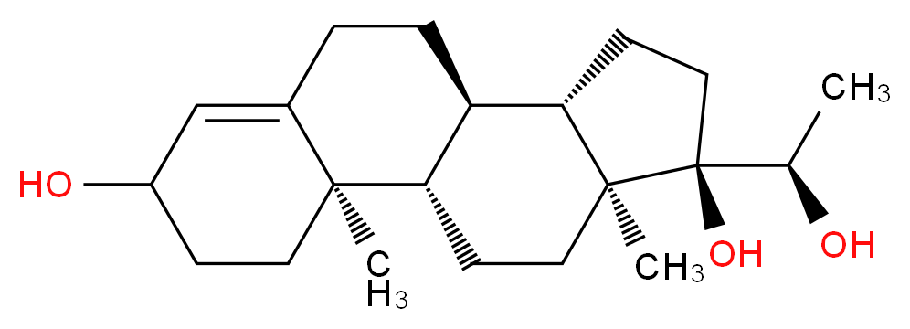 (1S,2R,10R,11S,14R,15S)-14-[(1R)-1-hydroxyethyl]-2,15-dimethyltetracyclo[8.7.0.0<sup>2</sup>,<sup>7</sup>.0<sup>1</sup><sup>1</sup>,<sup>1</sup><sup>5</sup>]heptadec-6-ene-5,14-diol_分子结构_CAS_384342-63-6