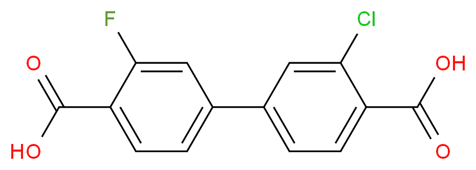 4-(4-carboxy-3-chlorophenyl)-2-fluorobenzoic acid_分子结构_CAS_1261964-19-5