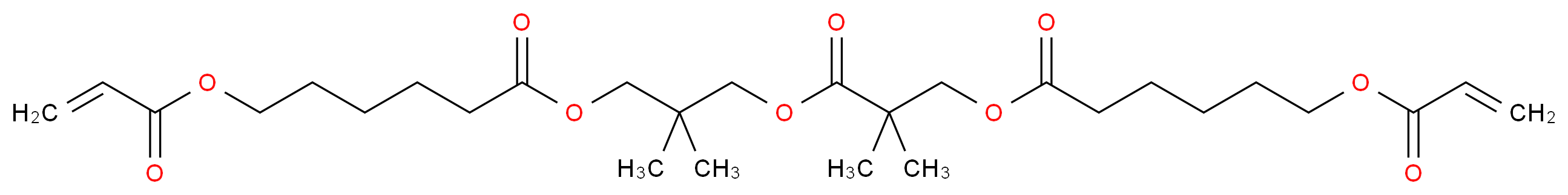 3-[(2,2-dimethyl-3-{[6-(prop-2-enoyloxy)hexanoyl]oxy}propanoyl)oxy]-2,2-dimethylpropyl 6-(prop-2-enoyloxy)hexanoate_分子结构_CAS_91381-58-7