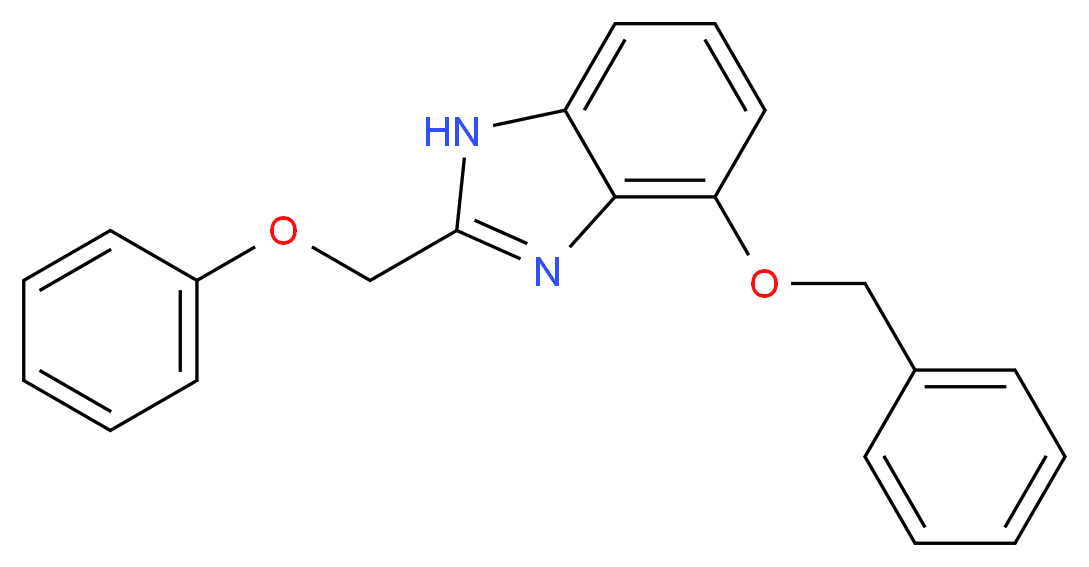 4-(benzyloxy)-2-(phenoxymethyl)-1H-1,3-benzodiazole_分子结构_CAS_1215342-45-2