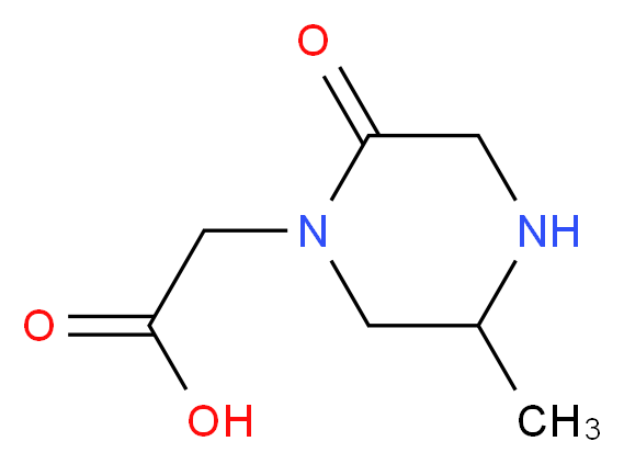 2-(5-methyl-2-oxopiperazin-1-yl)acetic acid_分子结构_CAS_1060808-08-3