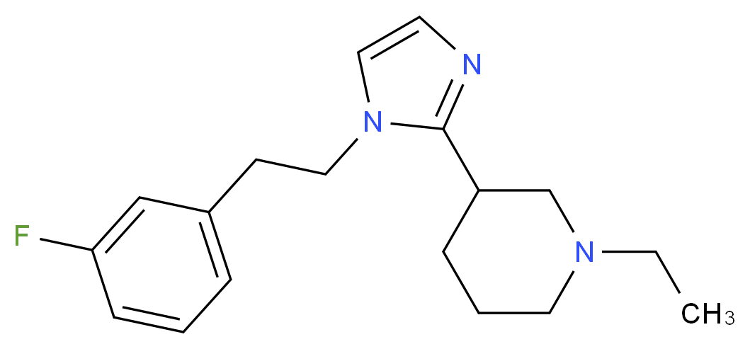 1-ethyl-3-{1-[2-(3-fluorophenyl)ethyl]-1H-imidazol-2-yl}piperidine_分子结构_CAS_)