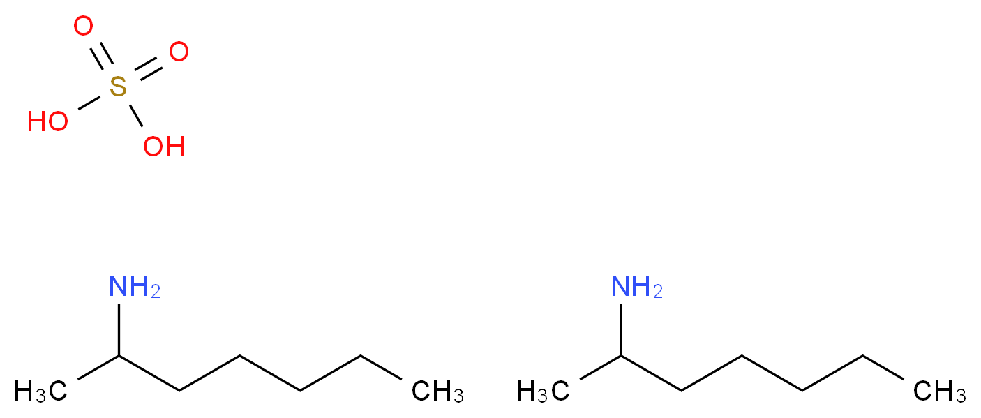 bis(heptan-2-amine); sulfuric acid_分子结构_CAS_6411-75-2