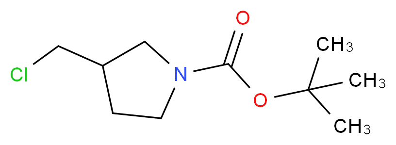 tert-butyl 3-(chloromethyl)pyrrolidine-1-carboxylate_分子结构_CAS_876589-13-8