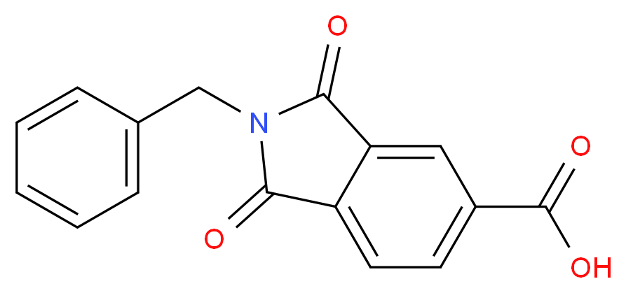 2-benzyl-1,3-dioxo-2,3-dihydro-1H-isoindole-5-carboxylic acid_分子结构_CAS_67822-75-7