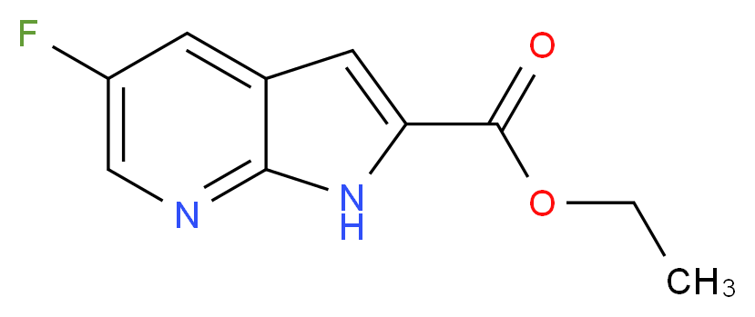 ethyl 5-fluoro-1H-pyrrolo[2,3-b]pyridine-2-carboxylate_分子结构_CAS_920978-95-6