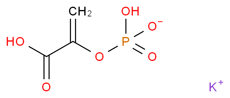 磷酸烯醇丙酮酸酯一钾_分子结构_CAS_4265-07-0)