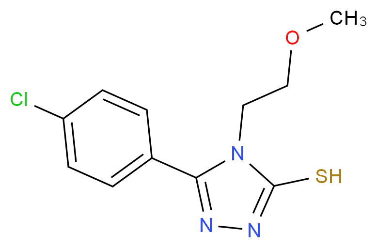 5-(4-chlorophenyl)-4-(2-methoxyethyl)-4H-1,2,4-triazole-3-thiol_分子结构_CAS_26438-54-0