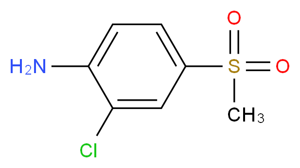 2-chloro-4-methanesulfonylaniline_分子结构_CAS_13244-35-4