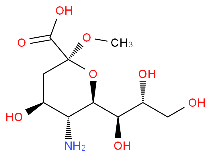 Methyl β-Neuraminic Acid_分子结构_CAS_56144-08-2)