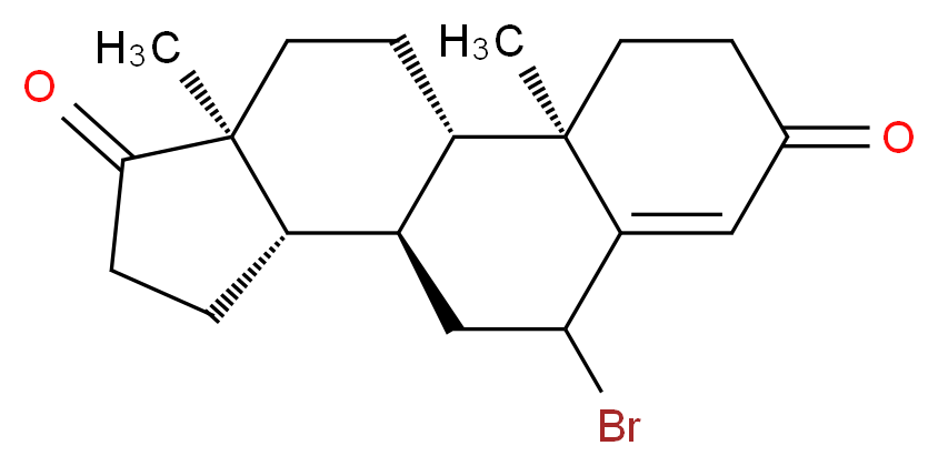 (1S,2R,10R,11S,15S)-8-bromo-2,15-dimethyltetracyclo[8.7.0.0<sup>2</sup>,<sup>7</sup>.0<sup>1</sup><sup>1</sup>,<sup>1</sup><sup>5</sup>]heptadec-6-ene-5,14-dione_分子结构_CAS_38632-00-7