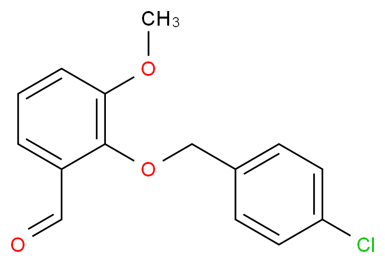 2-[(4-Chlorobenzyl)oxy]-3-methoxybenzaldehyde_分子结构_CAS_)