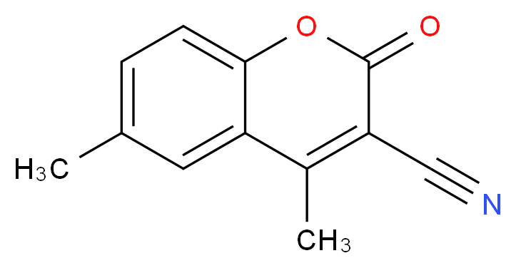 4,6-dimethyl-2-oxo-2H-chromene-3-carbonitrile_分子结构_CAS_56394-28-6