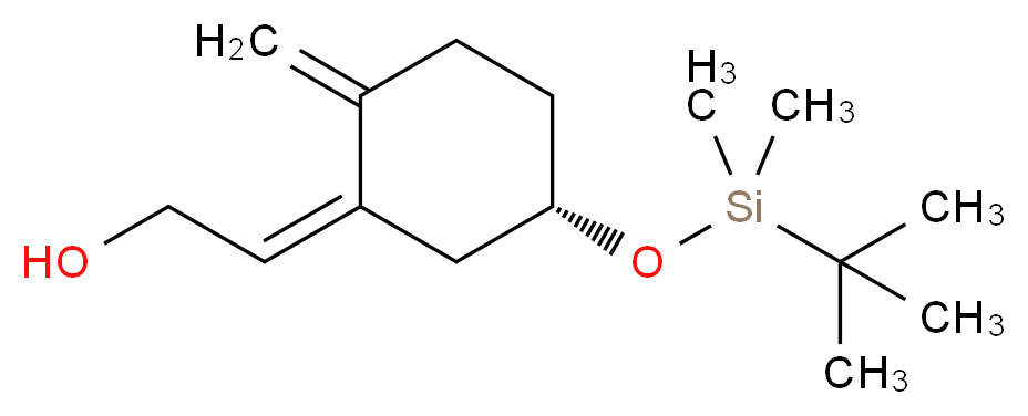 2-[(1Z,5S)-5-[(tert-butyldimethylsilyl)oxy]-2-methylidenecyclohexylidene]ethan-1-ol_分子结构_CAS_96685-53-9