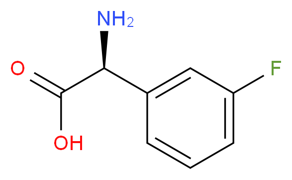 (2S)-2-amino-2-(3-fluorophenyl)acetic acid_分子结构_CAS_154006-66-3