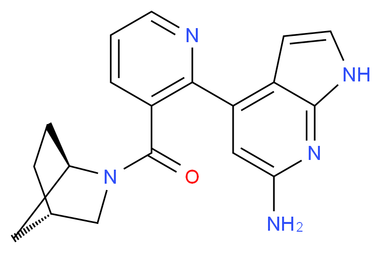 4-{3-[(1R*,4S*)-2-azabicyclo[2.2.1]hept-2-ylcarbonyl]-2-pyridinyl}-1H-pyrrolo[2,3-b]pyridin-6-amine_分子结构_CAS_)