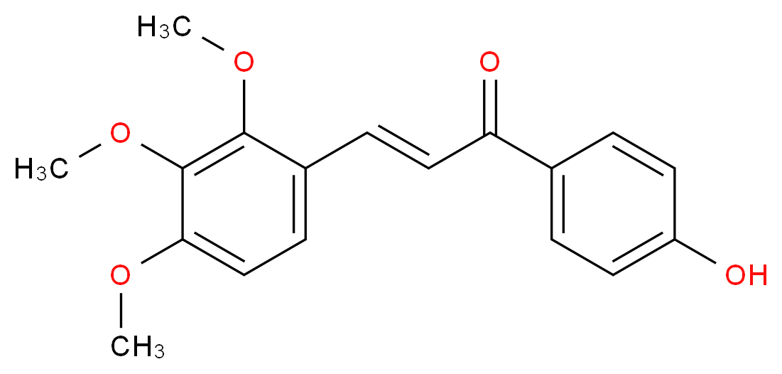 1-(4-hydroxyphenyl)-3-(2,3,4-trimethoxyphenyl)prop-2-en-1-one_分子结构_CAS_556028-14-9
