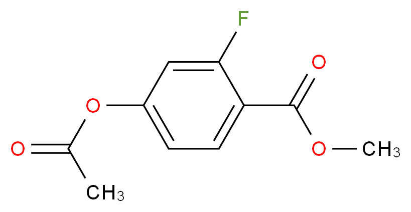 methyl 4-(acetyloxy)-2-fluorobenzoate_分子结构_CAS_5292-47-7