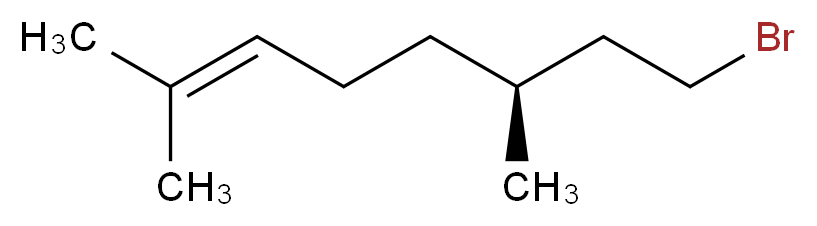 (6S)-8-bromo-2,6-dimethyloct-2-ene_分子结构_CAS_143615-81-0