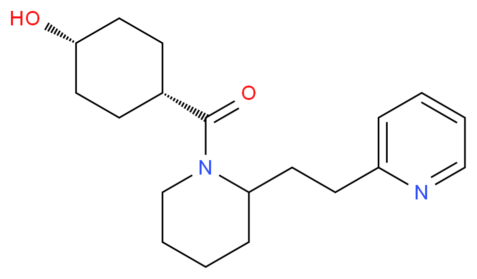 cis-4-{[2-(2-pyridin-2-ylethyl)piperidin-1-yl]carbonyl}cyclohexanol_分子结构_CAS_)
