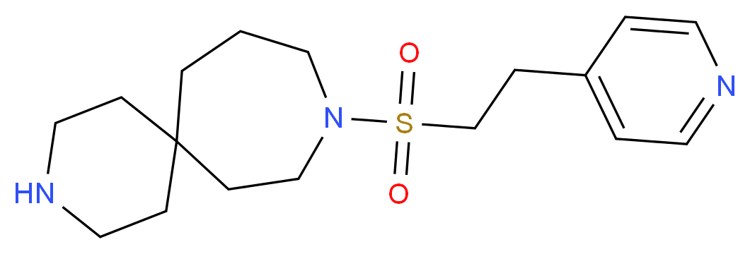 9-[(2-pyridin-4-ylethyl)sulfonyl]-3,9-diazaspiro[5.6]dodecane_分子结构_CAS_)