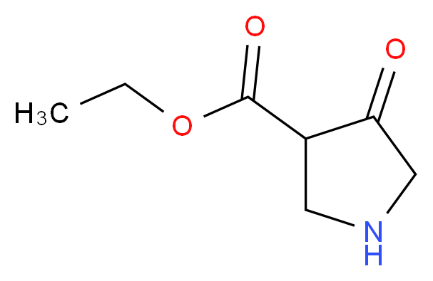 ethyl 4-oxopyrrolidine-3-carboxylate_分子结构_CAS_412281-21-1