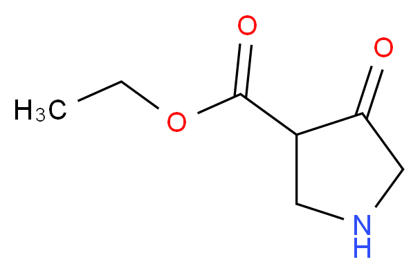 Ethyl 4-oxopyrrolidine-3-carboxylate_分子结构_CAS_412281-21-1)