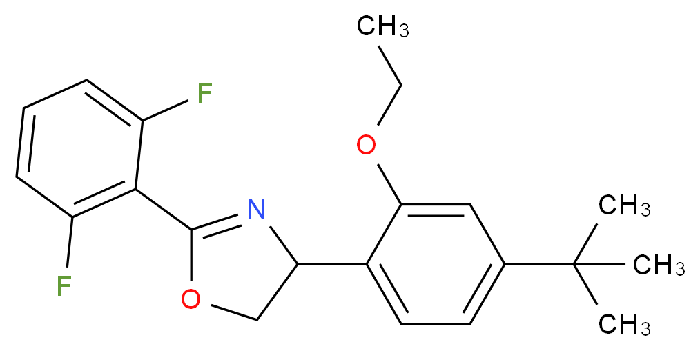 4-(4-tert-butyl-2-ethoxyphenyl)-2-(2,6-difluorophenyl)-4,5-dihydro-1,3-oxazole_分子结构_CAS_153233-91-1