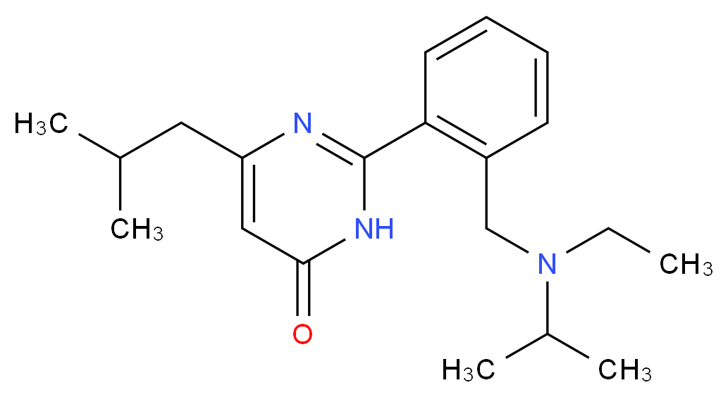 2-(2-{[ethyl(isopropyl)amino]methyl}phenyl)-6-isobutylpyrimidin-4(3H)-one_分子结构_CAS_)