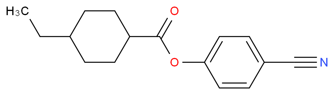 trans-4-Cyanophenyl 4-ethylcyclohexanecarboxylate_分子结构_CAS_149890-38-0)