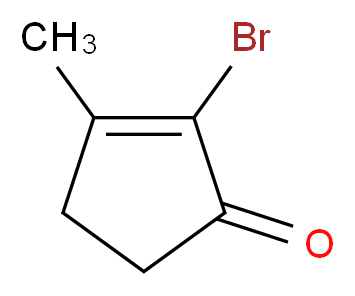2-溴-3-甲基-2-环戊烯-1-酮_分子结构_CAS_80963-36-6)