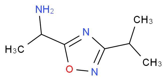 1-[3-(propan-2-yl)-1,2,4-oxadiazol-5-yl]ethan-1-amine_分子结构_CAS_936940-50-0