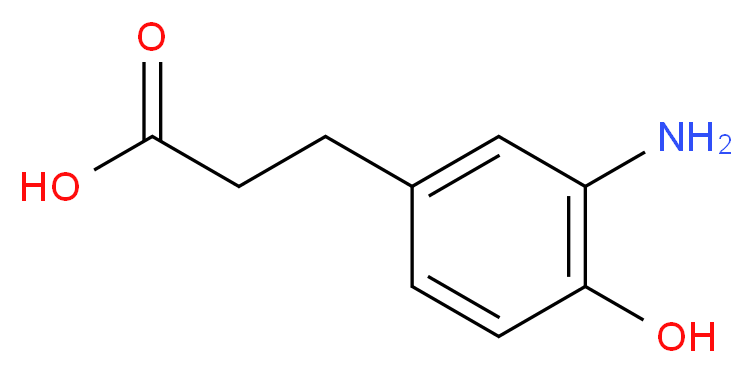 3-(3-Amino-4-hydroxyphenyl)propanoic acid_分子结构_CAS_90717-66-1)