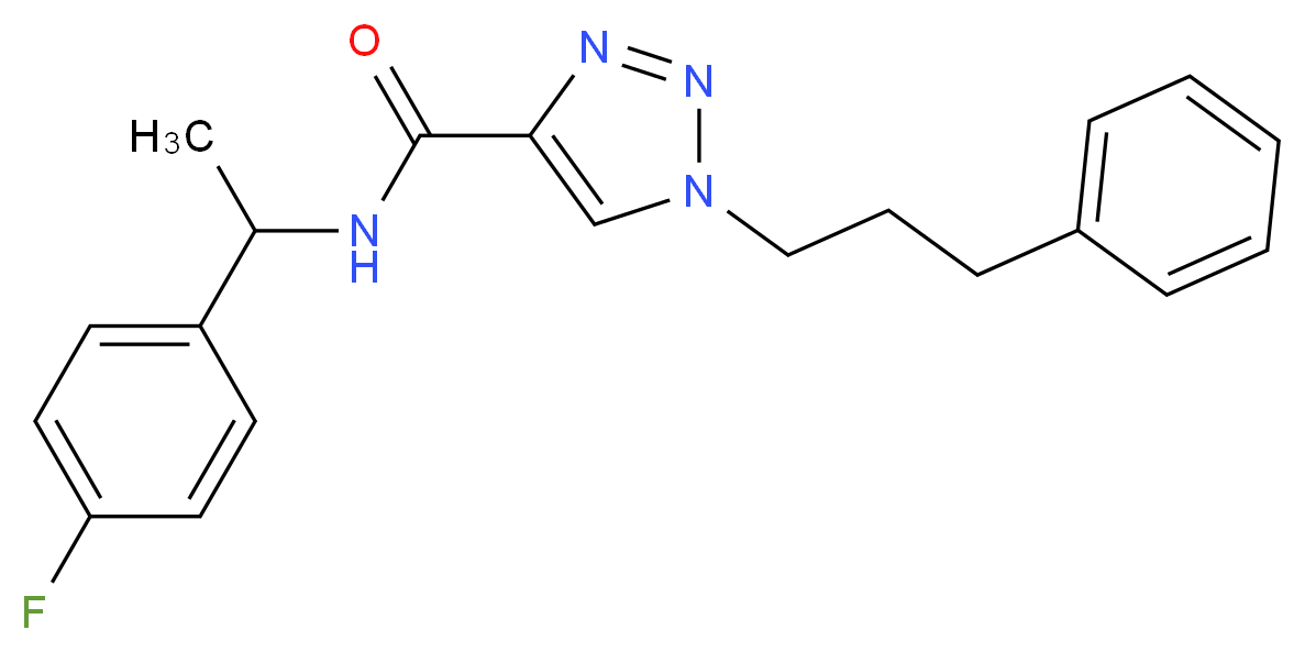 N-[1-(4-fluorophenyl)ethyl]-1-(3-phenylpropyl)-1H-1,2,3-triazole-4-carboxamide_分子结构_CAS_)