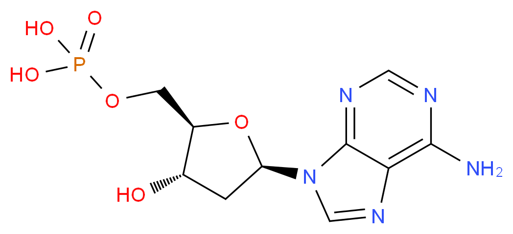 2'-DEOXYADENOSINE-5'-MONOPHOSPHATE FREE ACID_分子结构_CAS_653-63-4)