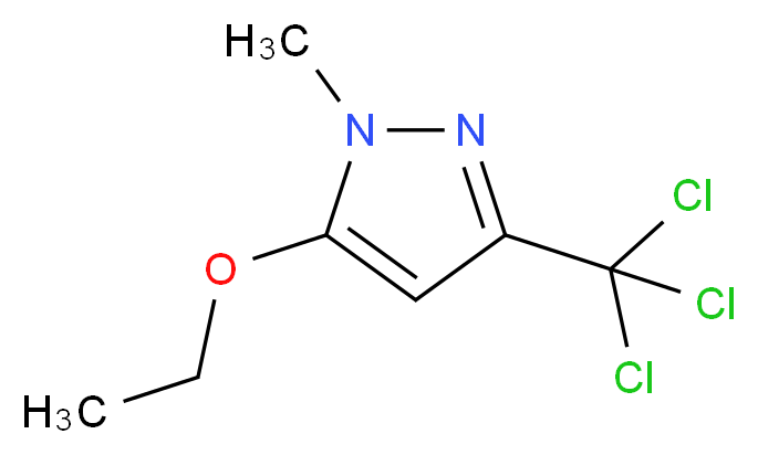 5-ethoxy-1-methyl-3-(trichloromethyl)-1H-pyrazole_分子结构_CAS_639815-75-1