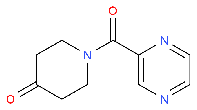 1-(2-pyrazinylcarbonyl)-4-piperidinone_分子结构_CAS_1060817-24-4)