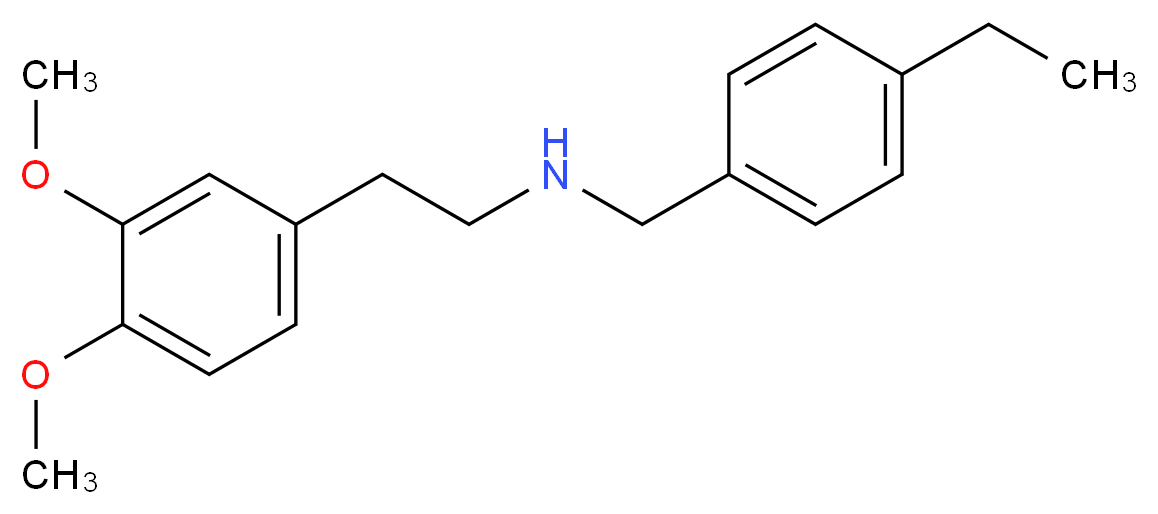 [2-(3,4-dimethoxyphenyl)ethyl][(4-ethylphenyl)methyl]amine_分子结构_CAS_353773-29-2