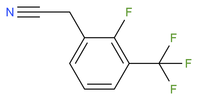 2-Fluoro-3-trifluoromethylbenzyl cyanide_分子结构_CAS_239087-10-6)