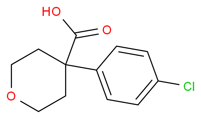 4-(4-chlorophenyl)oxane-4-carboxylic acid_分子结构_CAS_)