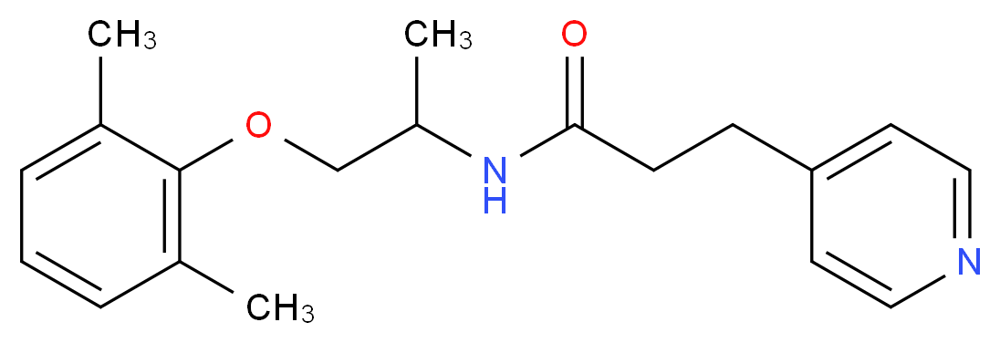 N-[2-(2,6-dimethylphenoxy)-1-methylethyl]-3-pyridin-4-ylpropanamide_分子结构_CAS_)