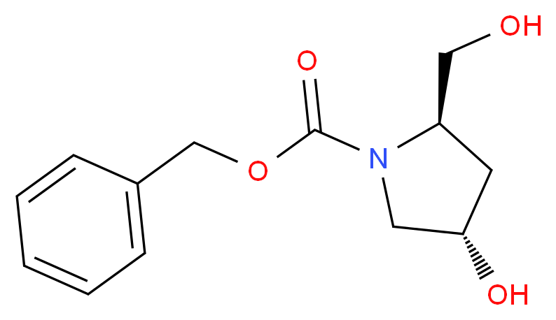 benzyl (2R,4S)-4-hydroxy-2-(hydroxymethyl)pyrrolidine-1-carboxylate_分子结构_CAS_95687-41-5